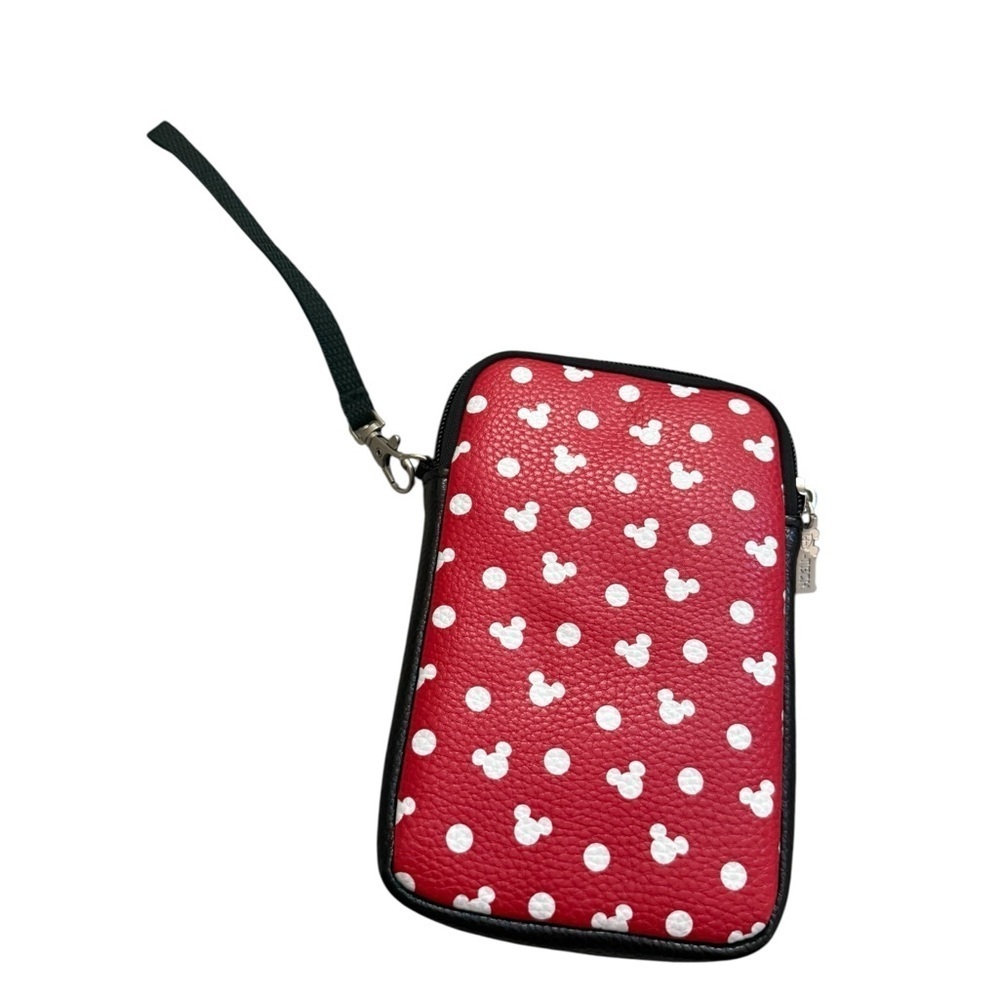Disney Minnie Red Polka Dot Wristlet cell phone friendly